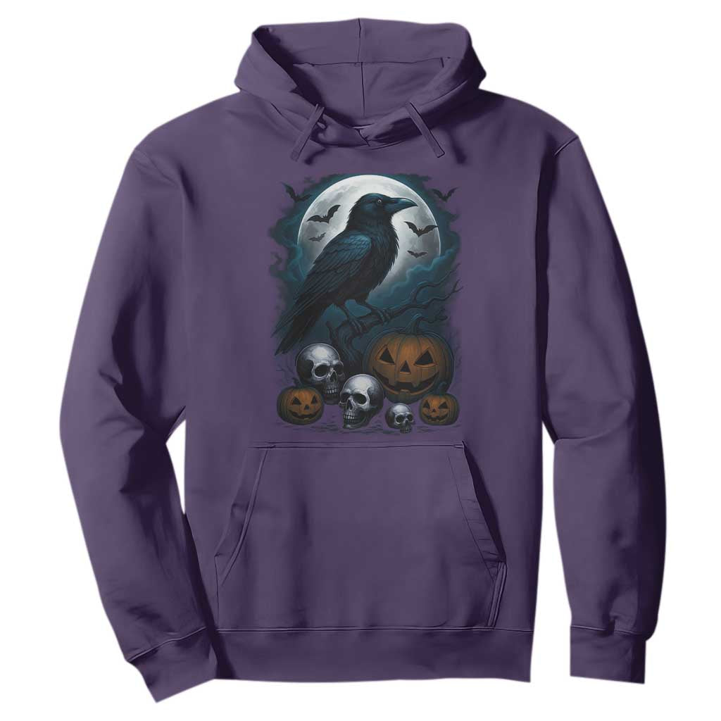 Halloween Gothic Raven Hoodie Full Moon Horror Art TS12 Purple Print Your Wear