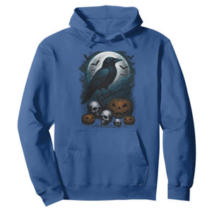 Halloween Gothic Raven Hoodie Full Moon Horror Art TS12 Royal Blue Print Your Wear