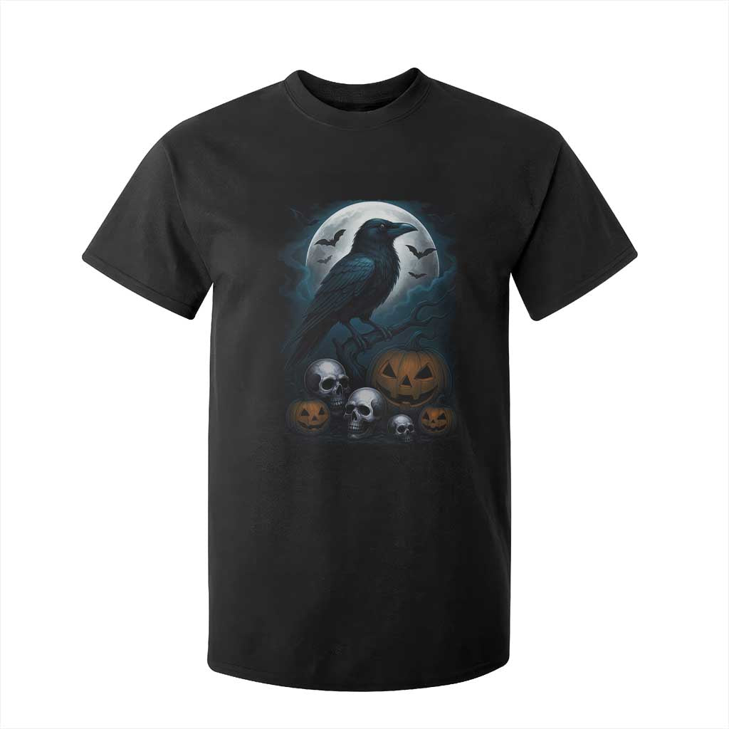Halloween Gothic Raven T Shirt For Kid Full Moon Horror Art TS12 Black Print Your Wear