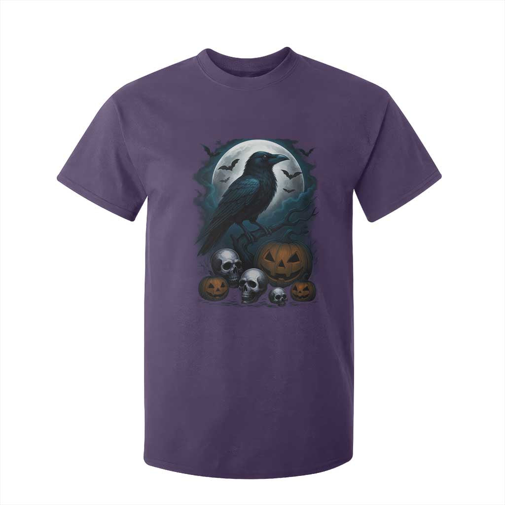 Halloween Gothic Raven T Shirt For Kid Full Moon Horror Art TS12 Purple Print Your Wear