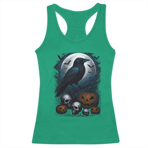 Halloween Gothic Raven Racerback Tank Top Full Moon Horror Art TS12 Irish Green Print Your Wear