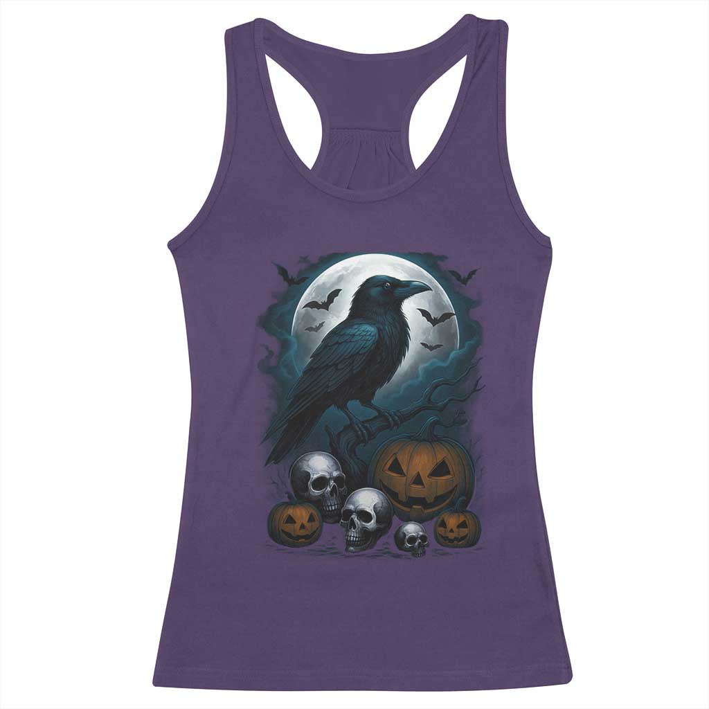 Halloween Gothic Raven Racerback Tank Top Full Moon Horror Art TS12 Purple Print Your Wear
