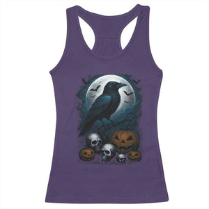 Halloween Gothic Raven Racerback Tank Top Full Moon Horror Art TS12 Purple Print Your Wear