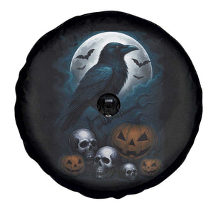 Halloween Gothic Raven Spare Tire Cover Full Moon Horror Art TS12 Print Your Wear