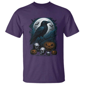 Halloween Gothic Raven T Shirt Full Moon Horror Art TS12 Purple Print Your Wear