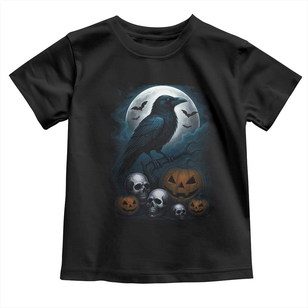 Halloween Gothic Raven Toddler T Shirt Full Moon Horror Art TS12 Black Print Your Wear