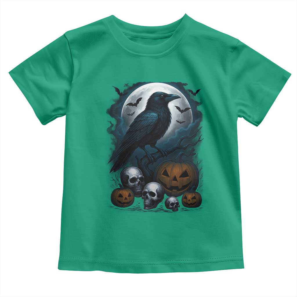 Halloween Gothic Raven Toddler T Shirt Full Moon Horror Art TS12 Irish Green Print Your Wear