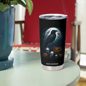 Halloween Gothic Raven Tumbler Cup Full Moon Horror Art TS12 Print Your Wear