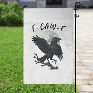 Funny Raven Bird Full Moon Art F Caw F Joke Garden Flag TS12 Print Your Wear