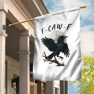 Funny Raven Bird Full Moon Art F Caw F Joke Garden Flag TS12 Print Your Wear