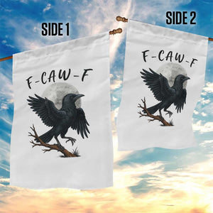 Funny Raven Bird Full Moon Art F Caw F Joke Garden Flag TS12 Print Your Wear