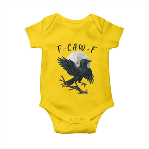 Funny Raven Bird Full Moon Art F Caw F Joke Baby Onesie TS12 Daisy Print Your Wear