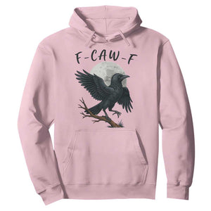 Funny Raven Bird Full Moon Art F Caw F Joke Hoodie TS12 Light Pink Print Your Wear