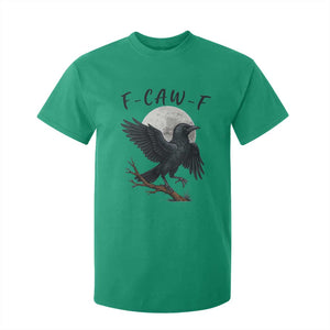 Funny Raven Bird Full Moon Art F Caw F Joke T Shirt For Kid TS12 Irish Green Print Your Wear