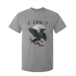Funny Raven Bird Full Moon Art F Caw F Joke T Shirt For Kid TS12 Sport Gray Print Your Wear