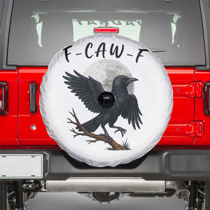Funny Raven Bird Full Moon Art F Caw F Joke Spare Tire Cover TS12 White Print Your Wear