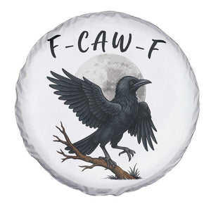 Funny Raven Bird Full Moon Art F Caw F Joke Spare Tire Cover TS12 Print Your Wear