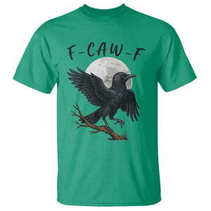 Funny Raven Bird Full Moon Art F Caw F Joke T Shirt TS12 Irish Green Print Your Wear