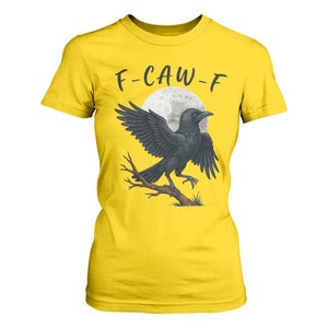 Funny Raven Bird Full Moon Art F Caw F Joke T Shirt For Women TS12 Daisy Print Your Wear