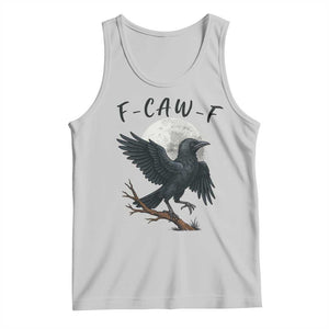 Funny Raven Bird Full Moon Art F Caw F Joke Tank Top TS12 Ash Print Your Wear