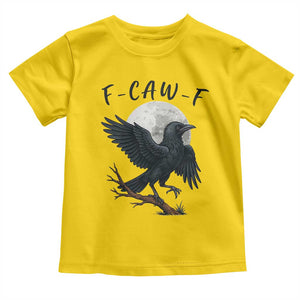 Funny Raven Bird Full Moon Art F Caw F Joke Toddler T Shirt TS12 Daisy Print Your Wear