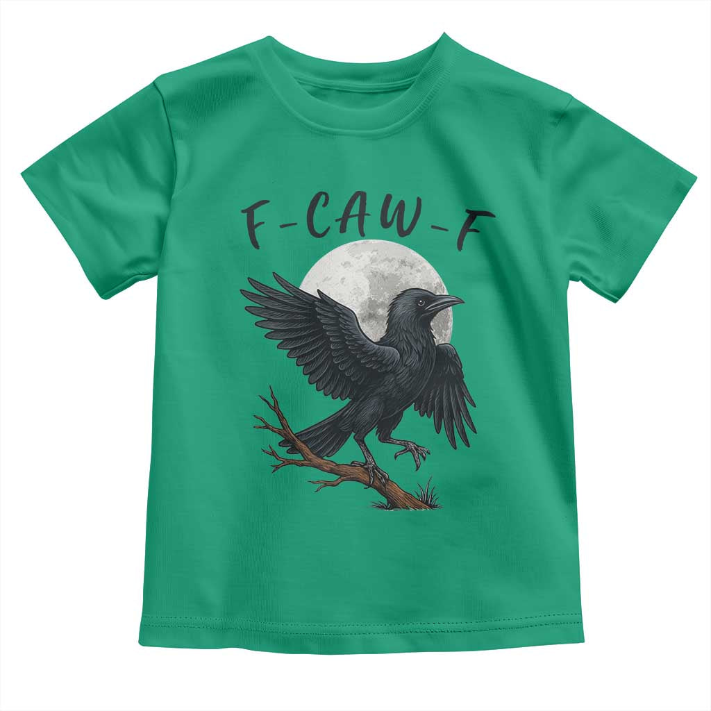 Funny Raven Bird Full Moon Art F Caw F Joke Toddler T Shirt TS12 Irish Green Print Your Wear