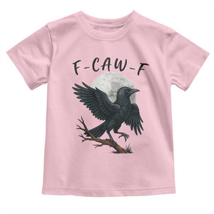 Funny Raven Bird Full Moon Art F Caw F Joke Toddler T Shirt TS12 Light Pink Print Your Wear