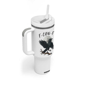 Funny Raven Bird Full Moon Art F Caw F Joke Tumbler With Handle TS12 Print Your Wear