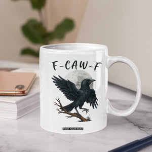 Funny Raven Bird Full Moon Art F Caw F Joke Coffee Mug TS12 Print Your Wear