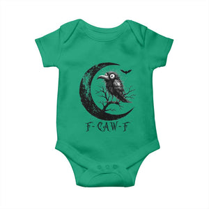 Funny Raven Bird Baby Onesie F Caw F Joke Moon Sarcastic Humor Art TS12 Irish Green Print Your Wear