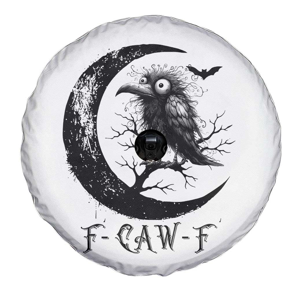 Funny Raven Bird Spare Tire Cover F Caw F Joke Moon Sarcastic Humor Art TS12 Print Your Wear