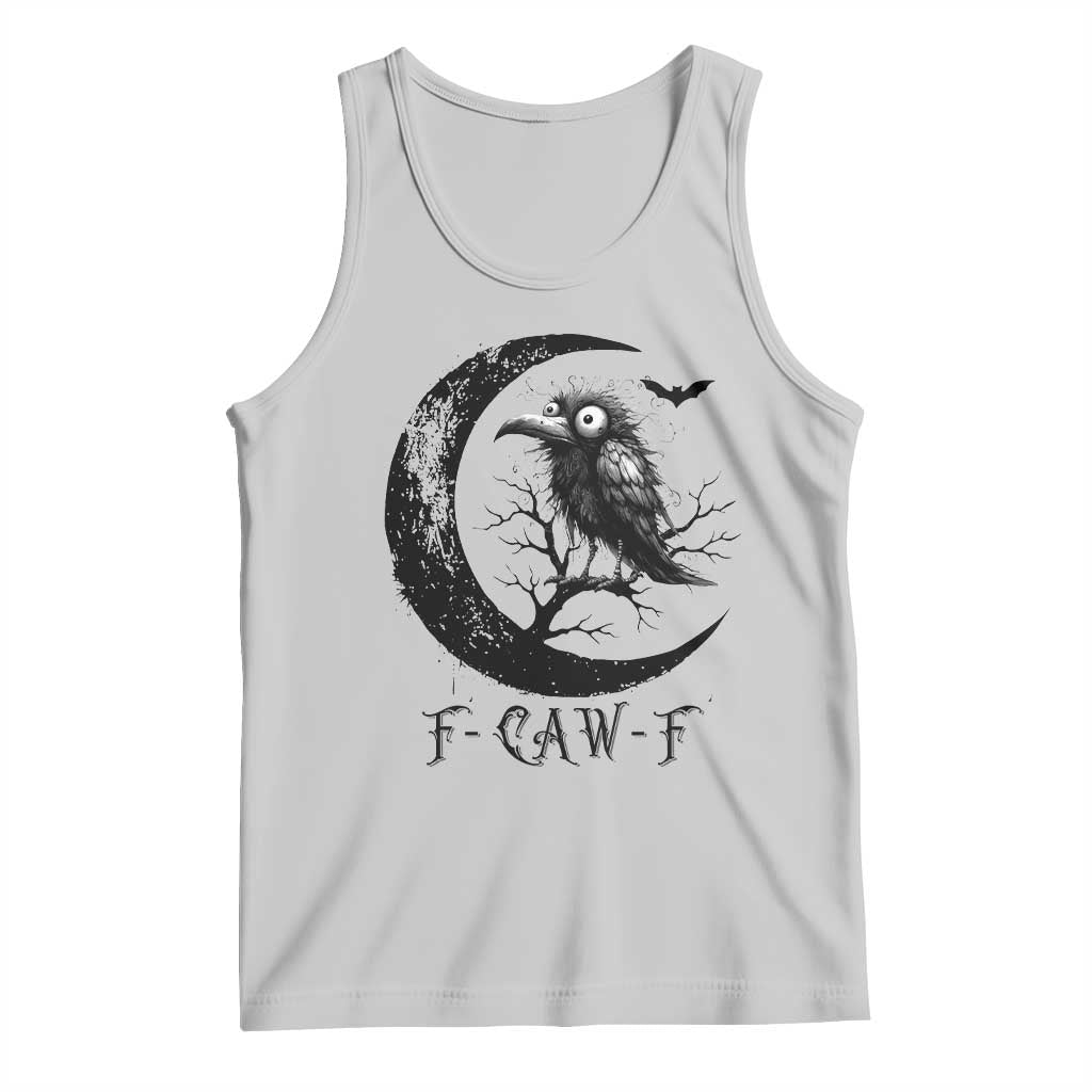 Funny Raven Bird Tank Top F Caw F Joke Moon Sarcastic Humor Art TS12 Ash Print Your Wear