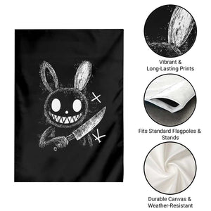 Funny Creepy Bunny With Knife Garden Flag Cute Horror Aesthetic TS12 Print Your Wear
