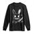 Funny Creepy Bunny With Knife Long Sleeve Shirt Cute Horror Aesthetic TS12 Black Print Your Wear