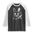 Funny Creepy Bunny With Knife Raglan Shirt Cute Horror Aesthetic TS12 Black White Print Your Wear