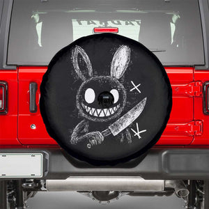 Funny Creepy Bunny With Knife Spare Tire Cover Cute Horror Aesthetic TS12 Black Print Your Wear