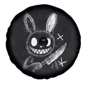 Funny Creepy Bunny With Knife Spare Tire Cover Cute Horror Aesthetic TS12 Print Your Wear