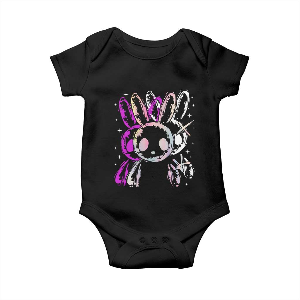 Horror Cute Bunny Rabbit Baby Onesie Horror Aesthetic TS12 Black Print Your Wear