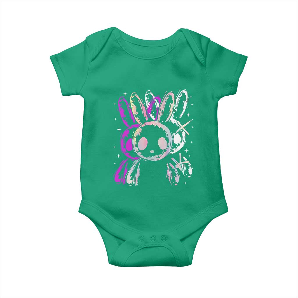 Horror Cute Bunny Rabbit Baby Onesie Horror Aesthetic TS12 Irish Green Print Your Wear