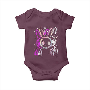 Horror Cute Bunny Rabbit Baby Onesie Horror Aesthetic TS12 Maroon Print Your Wear