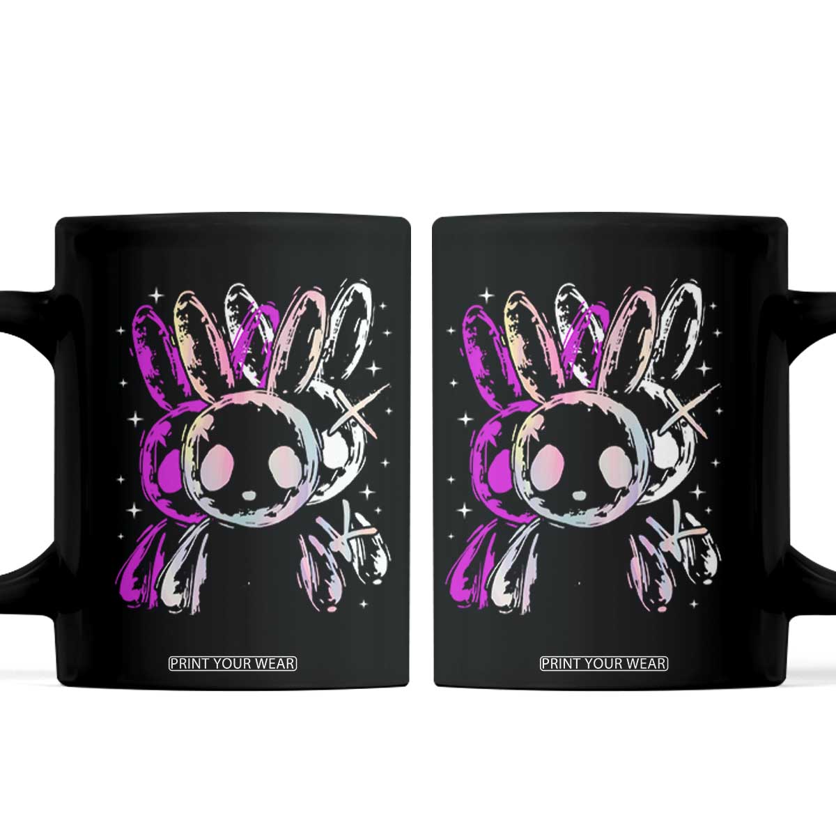 Horror Cute Bunny Rabbit Coffee Mug Horror Aesthetic TS12 Black Print Your Wear