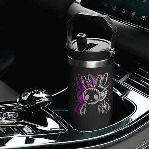 Horror Cute Bunny Rabbit Flip Straw Tumbler Horror Aesthetic TS12 Print Your Wear