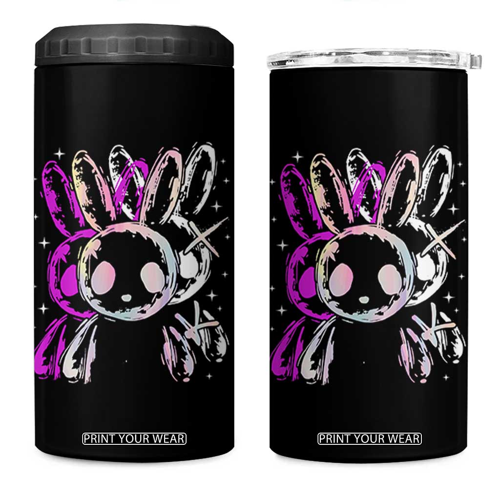 Horror Cute Bunny Rabbit 4 in 1 Can Cooler Tumbler Horror Aesthetic TS12 One Size: 16 oz Black Print Your Wear