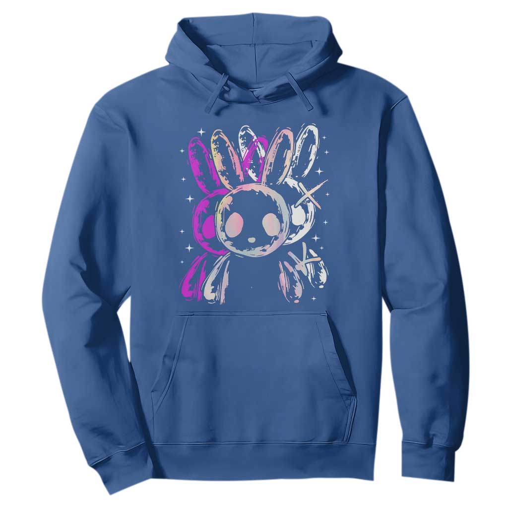 Horror Cute Bunny Rabbit Hoodie Horror Aesthetic TS12 Royal Blue Print Your Wear