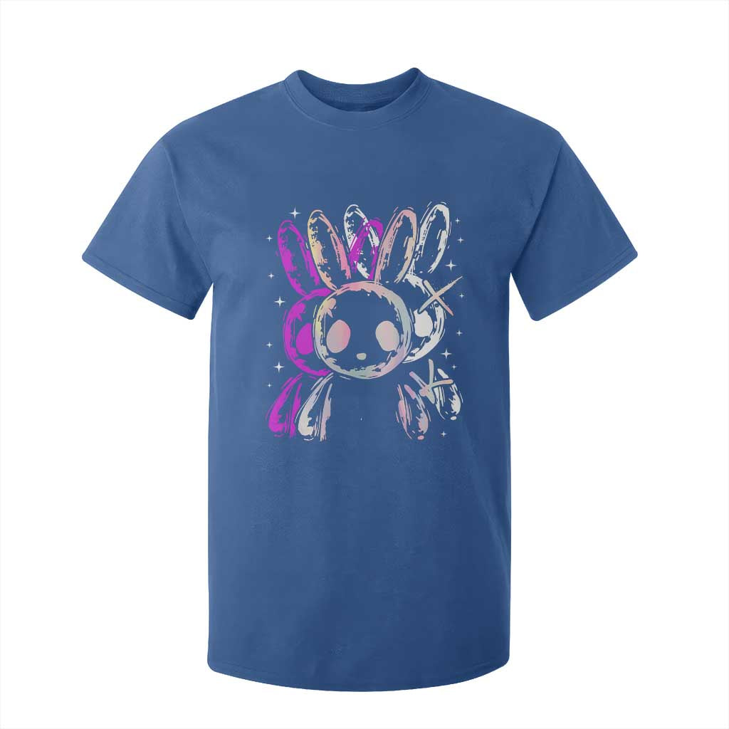 Horror Cute Bunny Rabbit T Shirt For Kid Horror Aesthetic TS12 Royal Blue Print Your Wear