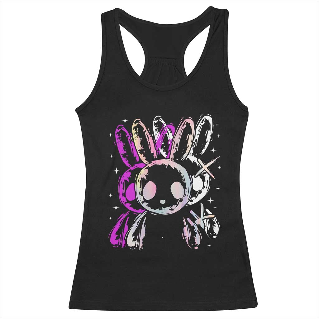 Horror Cute Bunny Rabbit Racerback Tank Top Horror Aesthetic TS12 Black Print Your Wear