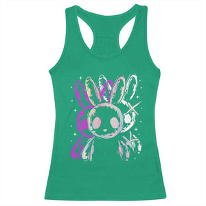 Horror Cute Bunny Rabbit Racerback Tank Top Horror Aesthetic TS12 Irish Green Print Your Wear