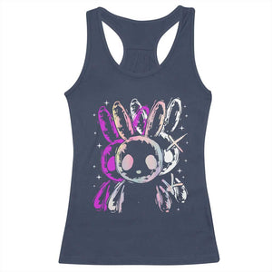 Horror Cute Bunny Rabbit Racerback Tank Top Horror Aesthetic TS12 Navy Print Your Wear