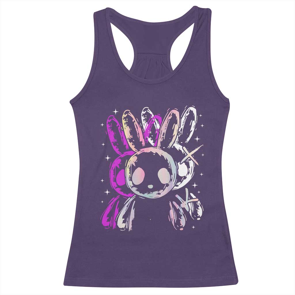 Horror Cute Bunny Rabbit Racerback Tank Top Horror Aesthetic TS12 Purple Print Your Wear
