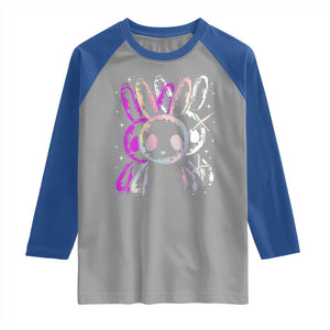 Horror Cute Bunny Rabbit Raglan Shirt Horror Aesthetic TS12 Sport Gray Royal Print Your Wear